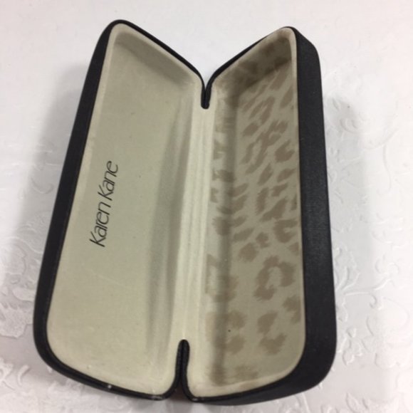 Karen Kane Designer 👓Eyeglasses👓 Hard Case Black - Picture 3 of 7